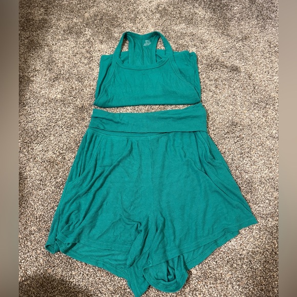 Aerie Real Soft Ribbed Tank/Short Set - Picture 2 of 8
